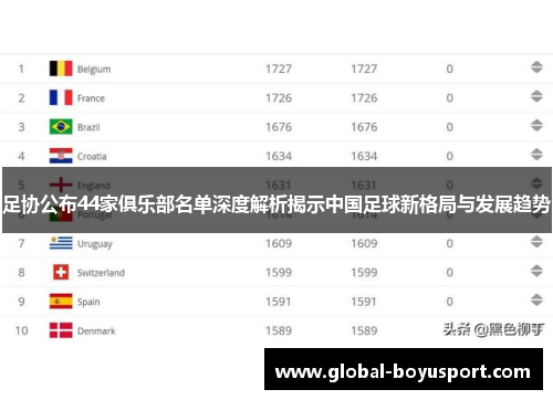 足协公布44家俱乐部名单深度解析揭示中国足球新格局与发展趋势