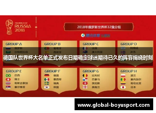 德国队世界杯大名单正式发布日期确定球迷期待已久的阵容揭晓时刻